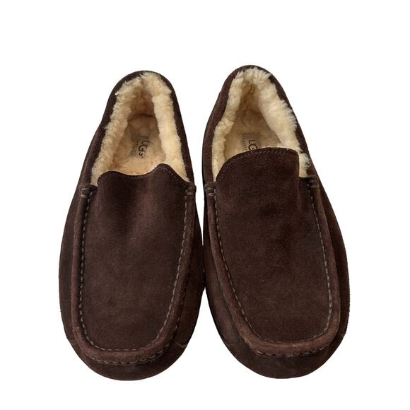 UGG Australia Mens Ascot Suede Closed Toe Slip on Slippers Brown  Size 10 - Picture 6 of 8